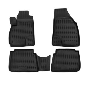 Hyundai Santa Fe Floor Mats - Omac - Rubber TPE - Black - '01-'06 Hyundai Santa Fe Floor Mats - Omac - Rubber TPE - Black - '01-'06
